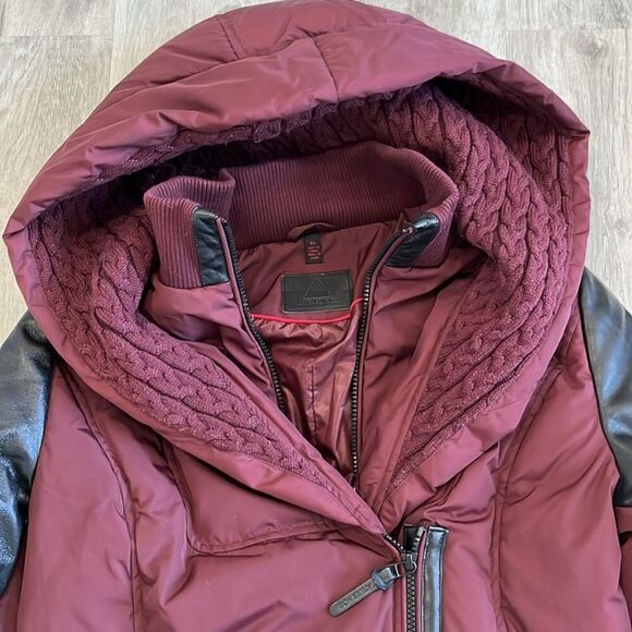 Rudsak Atelier Noir Winter Down Jacket Coat Leather *READ* - Women’s Large - Picture 4 of 16